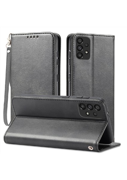 Samsung Galaxy A22 5g Tam Koruma Deri Folio Flip Case (Yurt Dışından)