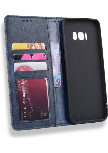 Samsung Galaxy S8 Artı Pu Deri Cüzdan Manyetik Kapatma (Yurt Dışından)