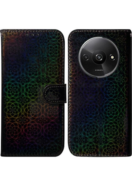 Xiaomi Redmi A3 Glitter Renkli Standı Tutucu Cüzdan Kılıf Kartı (Yurt Dışından)