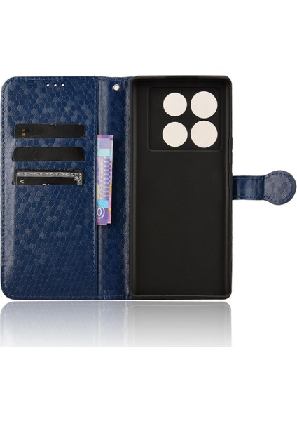 Infinix Not 40 Pro 5g Deri Cüzdan Kapak Için Kılıf Geometrik Desen (Yurt Dışından)