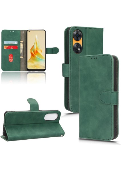 Oppo RENO8T 4g Deri Için Kılıf Kart Tutucu Kapak ile Folio Flip Case (Yurt Dışından)