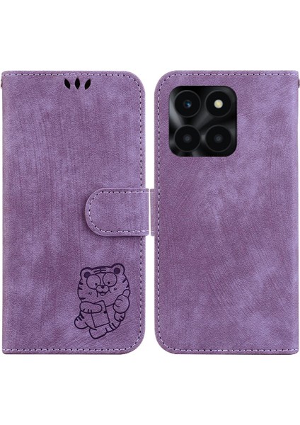 Onur Için Kılıf X6A Flip Folio Kabartmalı Sevimli Kaplan Tutucu Kapak Kart Durumda (Yurt Dışından)