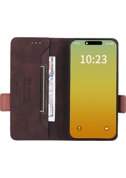 Kart Tutucu Kickstand Kapak ile iphone 15 Artı Kart Ekleme Için Kılıf (Yurt Dışından)