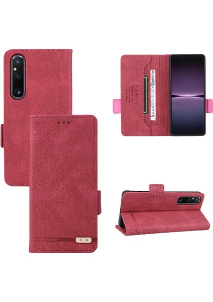 Kart Tutucu Kickstand ile Sony Xperia 1 V 2023 Kart Ekleme Için Kılıf (Yurt Dışından)