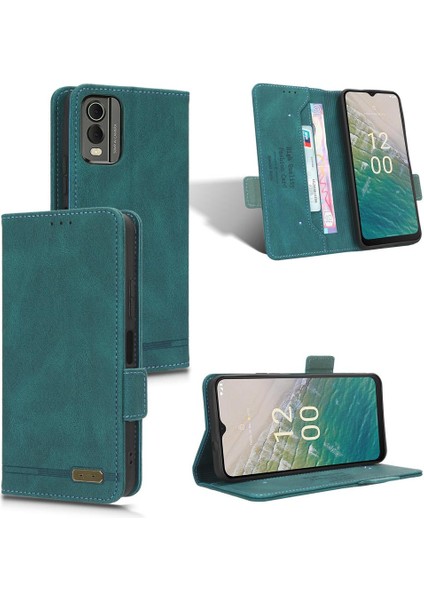 Nokia C32 Deri Folio Flip Case Için Kılıf Tam Koruma Koruyucu (Yurt Dışından)