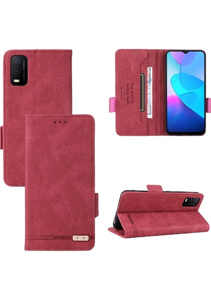 Vivo Y3S 2021 Kart Ekleme Deri Için Kılıf Folio Flip Case Koruyucu (Yurt Dışından)
