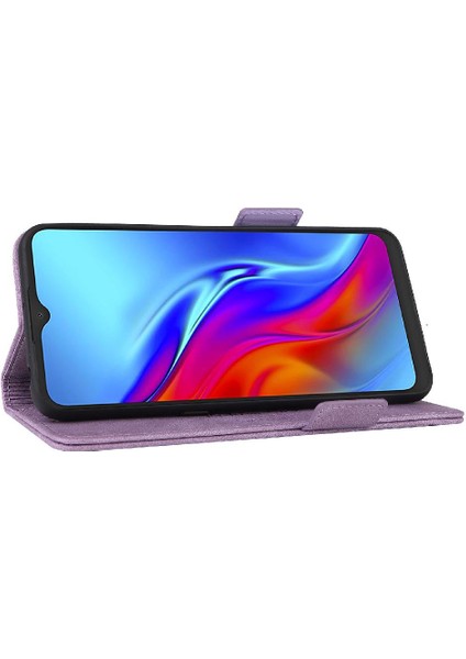 Kart ile Tcl 20E/20Y Deri Folio Flip Case Kart Ekleme Için Kılıf (Yurt Dışından)