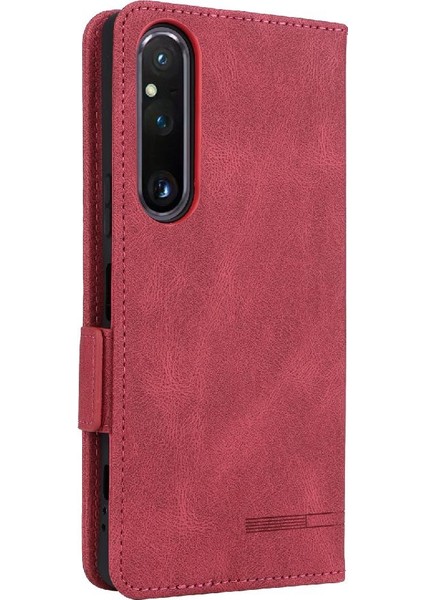 Kart Tutucu Kickstand ile Sony Xperia 1 V 2023 Kart Ekleme Için Kılıf (Yurt Dışından)