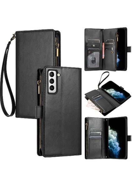 Samsung Galaxy S22 Artı Folio Kapak Cüzdan Fermuar Pu Deri Kart (Yurt Dışından)