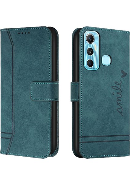 Infinix Sıcak 11 Flip Folio Cüzdan Için Telefon Kılıfı El Kayışı Pu Deri Kart (Yurt Dışından)