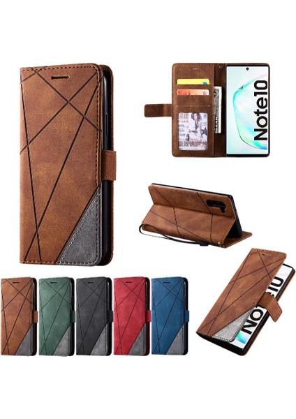 Samsung Galaxy Not 10 Için Kılıf Cüzdan Flip Folio Kart Tutucu Kickstand Pu (Yurt Dışından)