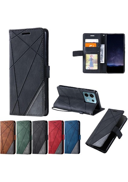Xiaomi Poco X6 Için Kılıf Darbeye Manyetik Pu Deri Cüzdan Flip Folio (Yurt Dışından)