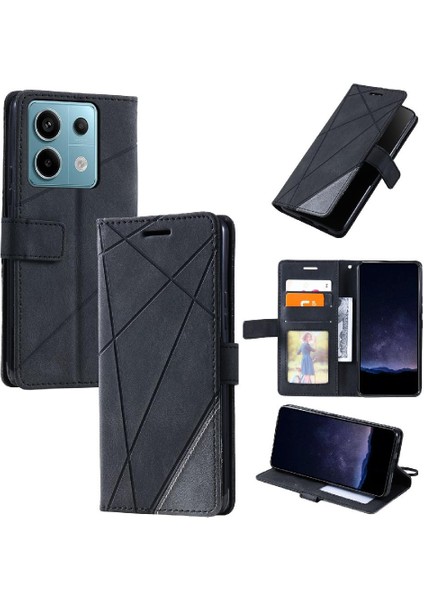 Xiaomi Poco X6 Için Kılıf Darbeye Manyetik Pu Deri Cüzdan Flip Folio (Yurt Dışından)