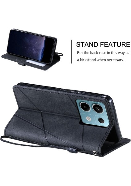 Xiaomi Poco X6 Için Kılıf Darbeye Manyetik Pu Deri Cüzdan Flip Folio (Yurt Dışından)