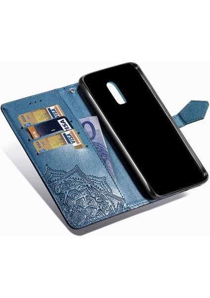 Oneplus 6t Darbeye Zarif Desen Deri Kılıf Kapak Çevirin (Yurt Dışından)