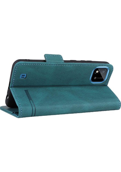 Oppo Realme C11 2021 Koruyucu Kapak Için Kılıf Deri Folio Flip Case (Yurt Dışından)