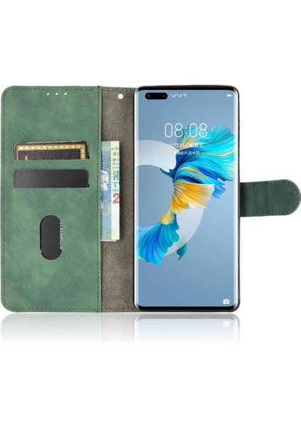 Kart Sahibi ile Huawei Mate 40 Pro Deri Folio Flip Case Için Kılıf (Yurt Dışından)