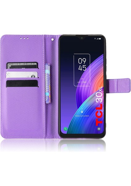 Tcl 30 Xl Kapak Için Kılıf Kickstand Kart Tutucu Manyetik Cüzdan (Yurt Dışından)