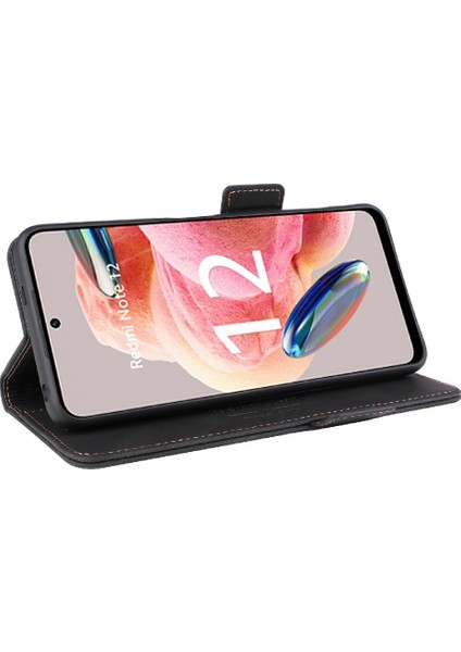 Xiaomi Redmi Için Kılıf NOTE12 4g Deri Folio Flip Case Tam Koruma (Yurt Dışından) modelleri