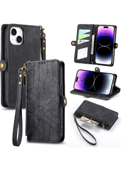 IPhone 14 Için Flip Case Cüzdan Kılıf Basit Iş Flip Kapak (Yurt Dışından) modelleri
