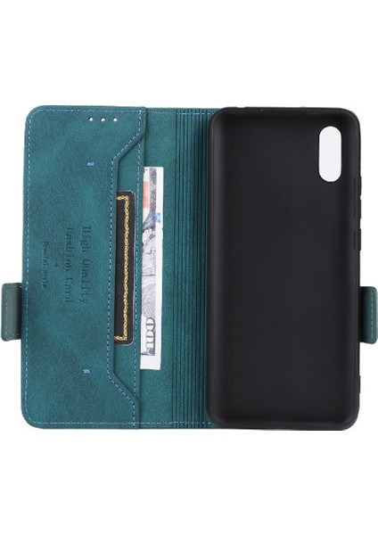Kart Tutucu Kickstand Koruyucu Kapak ile Xiaomi Redmi 9A Için Kılıf (Yurt Dışından)
