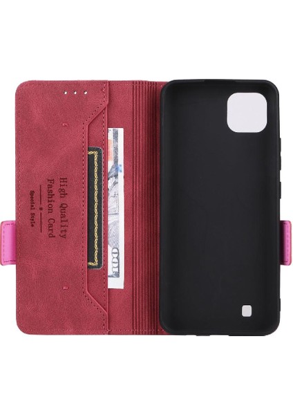 Oppo Realme C11 2021 Koruyucu Kapak Için Kılıf Deri Folio Flip Case (Yurt Dışından)