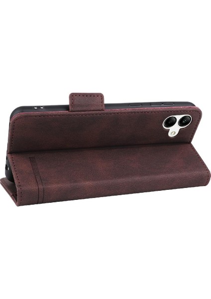 Kart Tutucu Kickstand Deri Folio ile Samsung Galaxy A04 4g Için Kılıf (Yurt Dışından) indirimleri