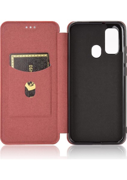 Kart ile Ulefone Not 9p Manyetik Karbon Fiber Tam Koruma Için Kılıf (Yurt Dışından)