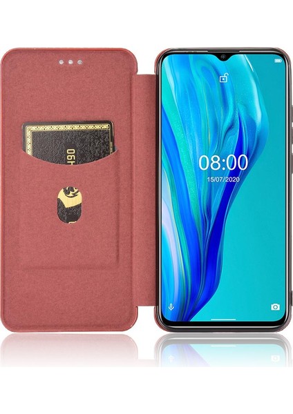 Kart ile Ulefone Not 9p Manyetik Karbon Fiber Tam Koruma Için Kılıf (Yurt Dışından)