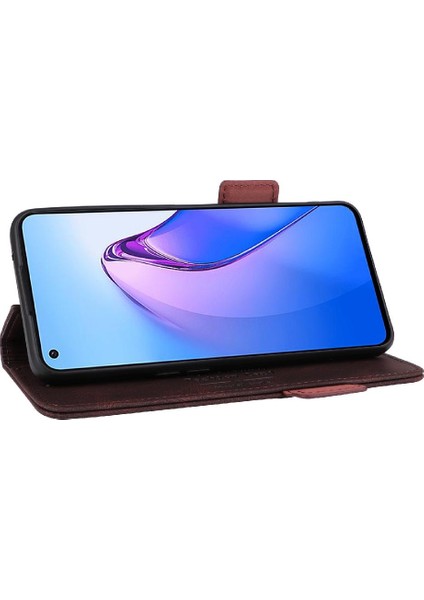 Oppo Oppo 8t 4g Deri Için Kılıf Folio Flip Case ile Tam Koruma (Yurt Dışından)