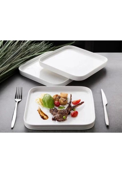 Gönül Gnl 3471 Porselen Kare Tabak 23 cm 6 Lı