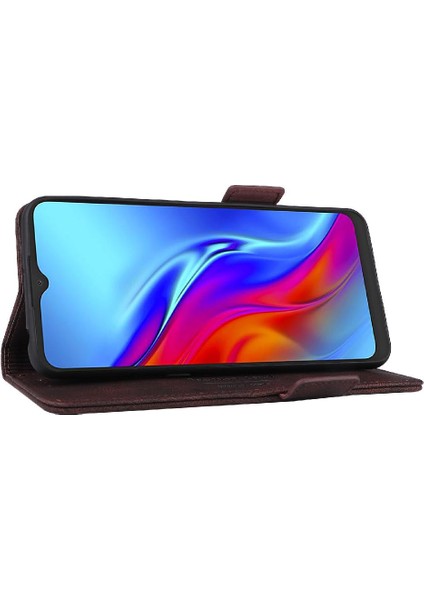 Kart ile Tcl 20E/20Y Deri Folio Flip Case Kart Ekleme Için Kılıf (Yurt Dışından)