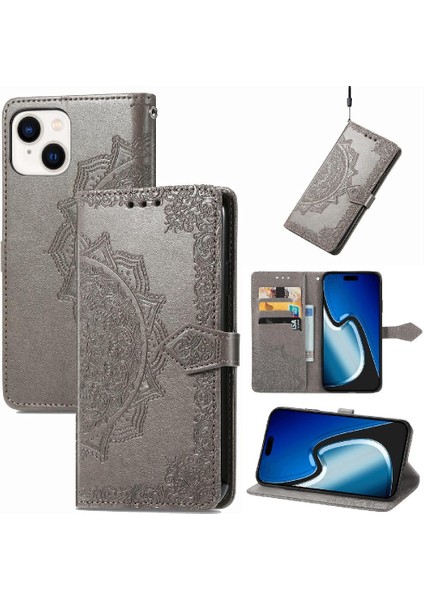 Iphone 15 Için Kılıf Artı Basit Iş Darbeye Zarif Desen Flip (Yurt Dışından)