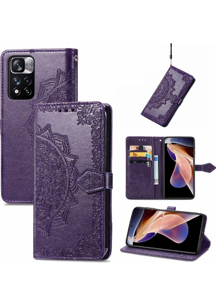 Redmi Not 11 Için Kılıf Pro Kılıf Darbeye Zarif Desen Flip (Yurt Dışından)