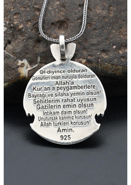 Gümüş Bozkurt Göktürkçe Türk Yazılı Erkek Gümüş Kolye Zincir fırsatları