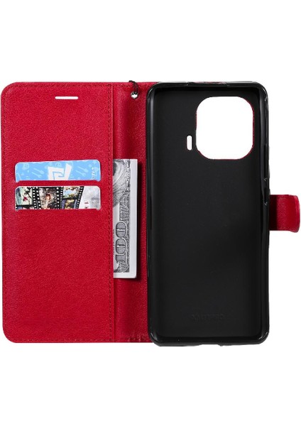 Kart Yuvası Klasik ile Xiaomi 11 Pro Yüksek Kalite Deri Için Flip Case (Yurt Dışından)