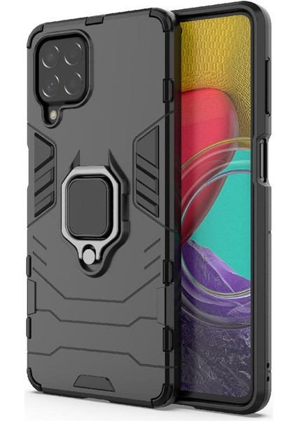 Samsung Galaxy M53 5g Için Kılıf 360 &deg; Dönen Halka Darbeye Kapak Askeri (Yurt Dışından)