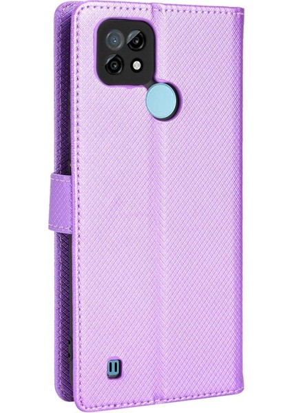 Realme C21 Kart Tutucu Kapak Manyetik Cüzdan Kickstand Için Kılıf (Yurt Dışından)