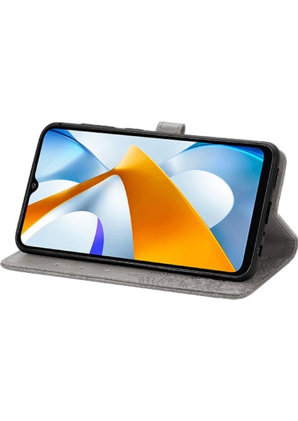 Xiaomi Poco C40 Deri Kılıf Kapak Çevirin Darbeye Zarif (Yurt Dışından)