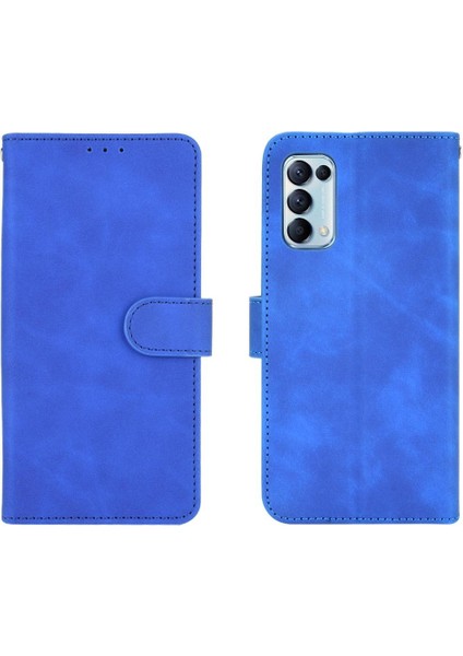 Oppo Reno5 Pro 5g Deri Için Kılıf Folio Flip Case Koruyucu Kapak (Yurt Dışından)