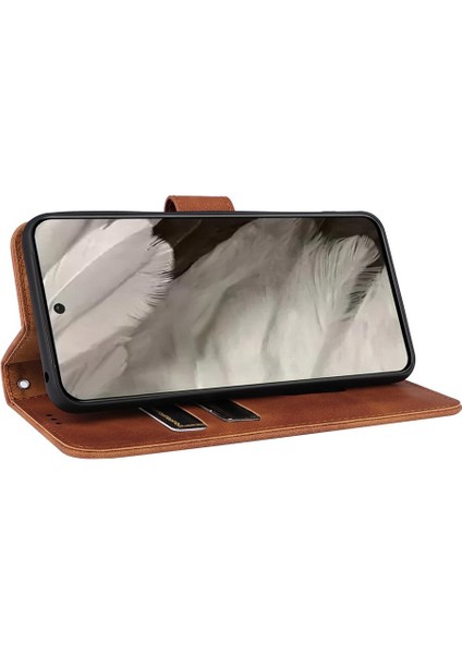 Kart Tutucu Kickstand Koruyucu Kapak Flip ile Google Pixel 8 Için Kılıf (Yurt Dışından) modelleri