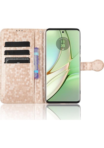 Motorola Kenar 40 Manyetik Toka Geometrik Desen Deri Cüzdan Için Kılıf (Yurt Dışından) fırsatları