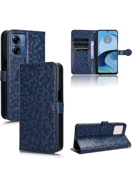 Motorola Moto G14 4g Geometrik Desen Manyetik Toka Deri Kılıf (Yurt Dışından)