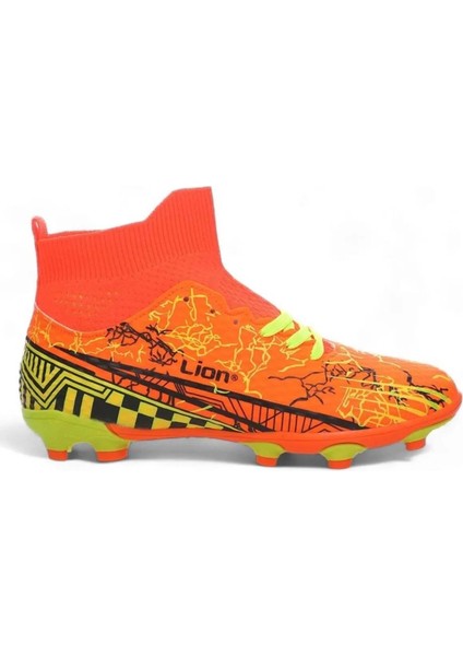 Super Mercury Bilekli Çoraplı Krampon Futbol Ayakkabısı LİON-571-KR