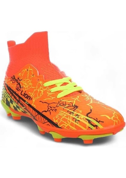 Super Mercury Bilekli Çoraplı Krampon Futbol Ayakkabısı LİON-571-KR
