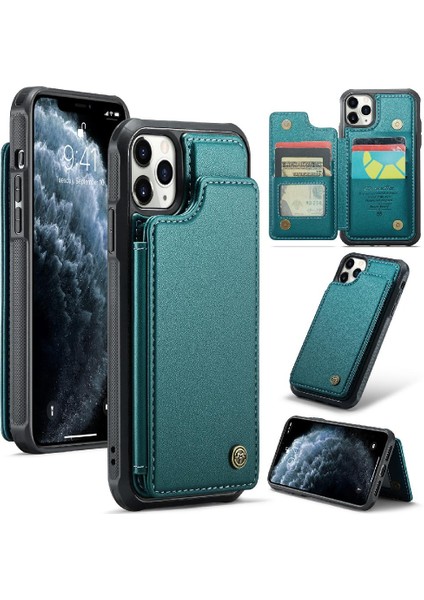 IPhone 11 Pro Max Kickstand Pu Deri Rfıd Ince Için Caseme Cüzdan Kılıf (Yurt Dışından)