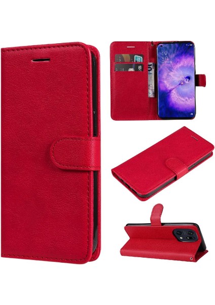 Oppo Bulmak Için Flip Case X5 Pro Yüksek Kaliteli Deri Klasik Düz Renk (Yurt Dışından)