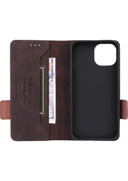 Kart Tutucu Kickstand ile iphone 15 Deri Folio Flip Case Için Kılıf (Yurt Dışından) modelleri