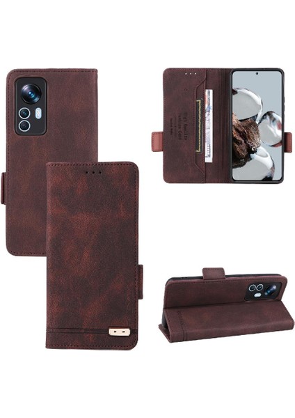 Xiaomi 12T 5g Için Kılıf Deri Folio Flip Case Koruyucu Kapak Tam (Yurt Dışından)