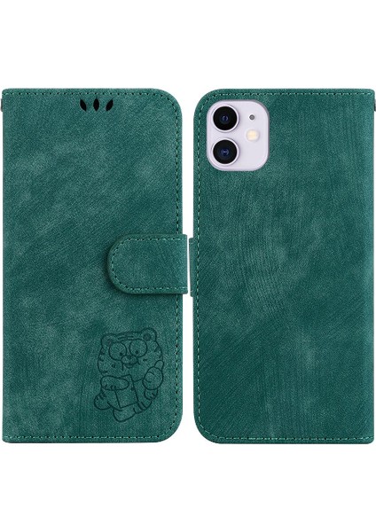 Iphone 11 Için Kılıf Kart Cep Cüzdan Kılıf Tutucu Kapak Kabartmalı Sevimli (Yurt Dışından)